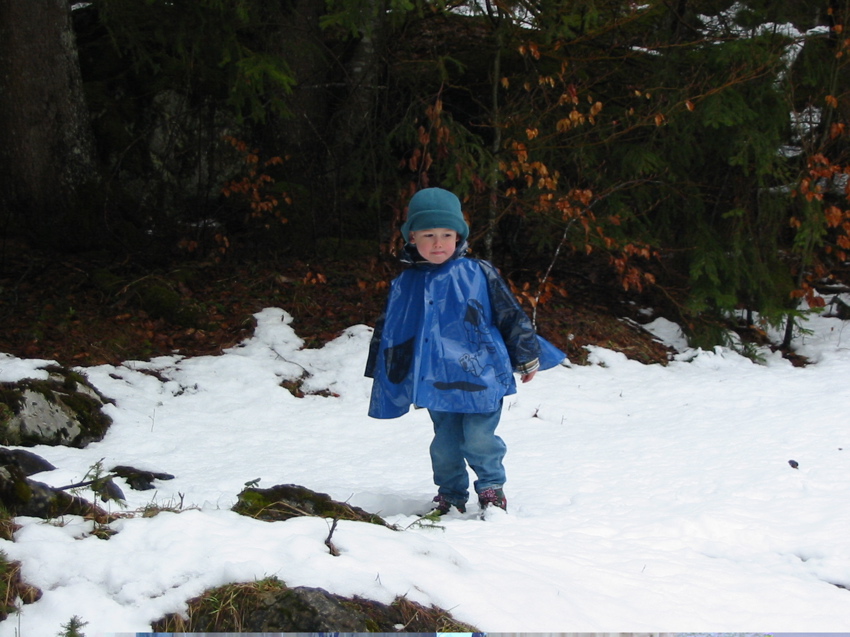 Plaisir de marcher dans la neige.