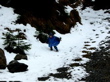 Plaisir de marcher dans la neige.