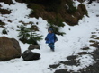 Plaisir de marcher dans la neige.