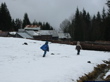 Plaisir de marcher dans la neige.