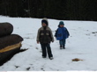 Plaisir de marcher dans la neige.