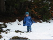 Plaisir de marcher dans la neige.