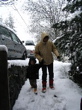 Première promenades dans la neige