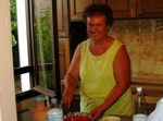 Nicole dans sa cuisine