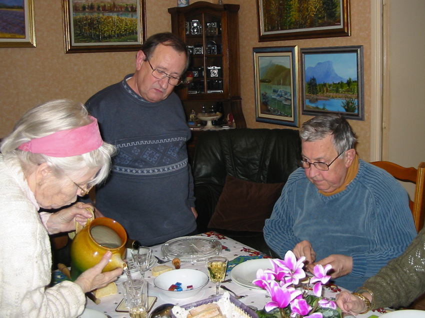 Repas de Nicole, Annik, Nono et Jean-Pierre.