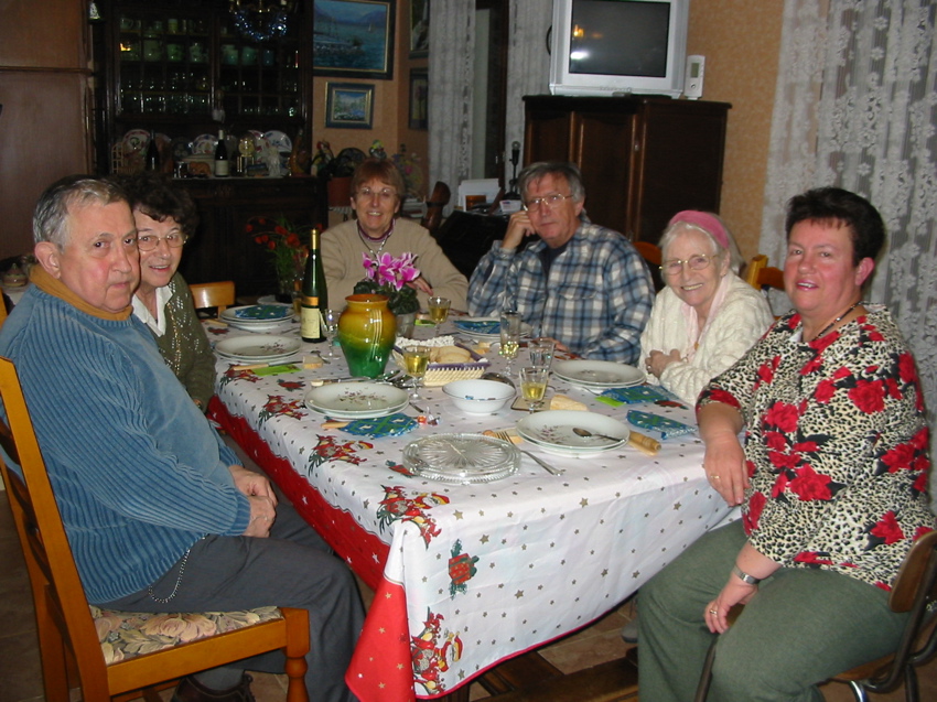 Repas de Nicole, la tablée.