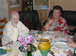Repas de Nicole, avec Annik.