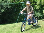 Le beau vélo bleu, cadeau d'Olivier