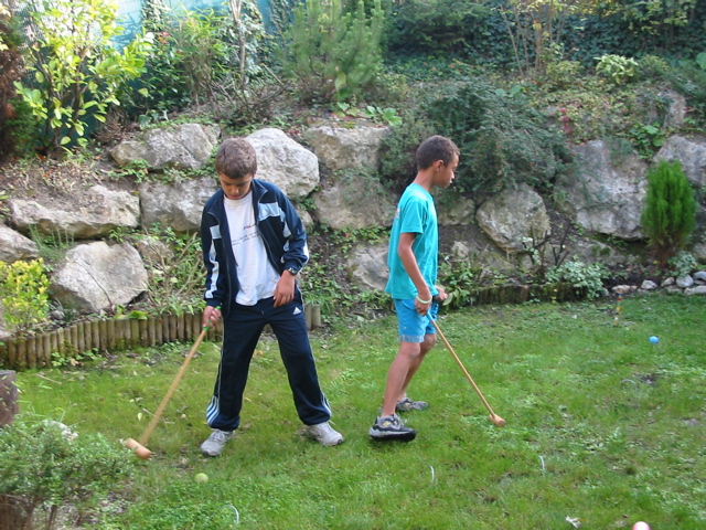 Ménélik et son copain.
